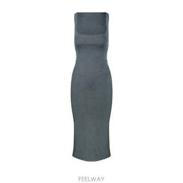 인더샵 ALAIA 알라이아 그레이 미디 드레스