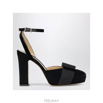 인더샵 FENDI 펜디 블랙 슬링백힐