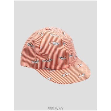 인더샵 Kiton 키톤 스트라이프 오렌지 볼 캡