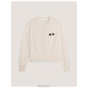 인더샵 Maison Kitsune 메종키츠네 베이지 가디건