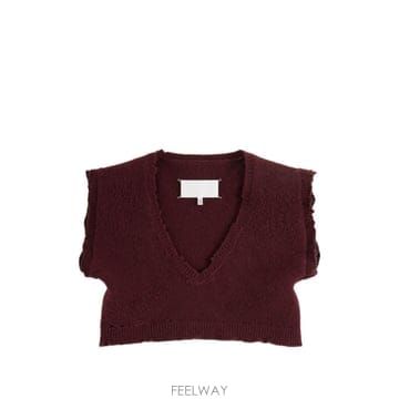 인더샵 Maison Margiela 메종 마르지엘라 버건디 니트