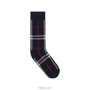 인더샵 BURBERRY 버버리 네이비 체크 양말