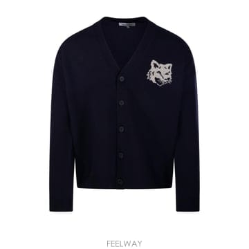 인더샵 Maison Kitsune 메종키츠네 네이비 가디건