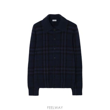 인더샵 BURBERRY 버버리 네이비 체크 가디건
