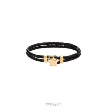 인더샵 VERSACE 브레이드 레더 더블 메두사 팔찌