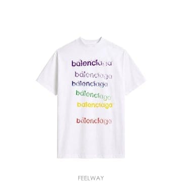 인더샵 BALENCIAGA 발렌시아가 화이트 반팔 티셔츠