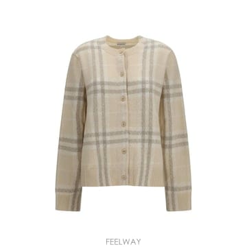 인더샵 BURBERRY 버버리 체크 아이보리 가디건