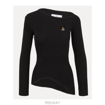 인더샵 Vivienne Westwood 비비안 웨스트우드 블랙 롱슬리브 탑