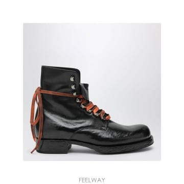 인더샵 PRADA 프라다 블랙 레이스업 부츠