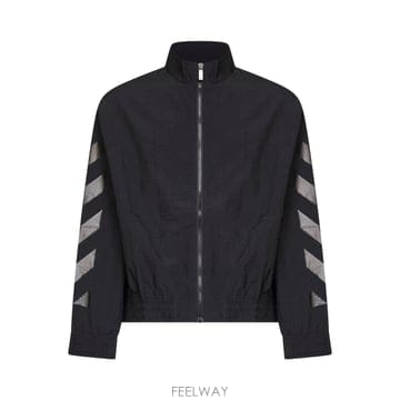 인더샵 Off-White 오프화이트 블랙 봄버 자켓