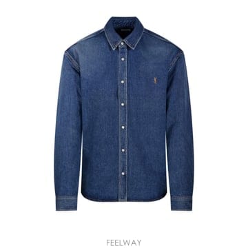 인더샵 SAINT LAURENT 생로랑 블루 셔츠