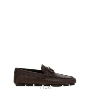 인더샵 VALENTINO V 로고 버클 레더 드라이빙 슈즈
