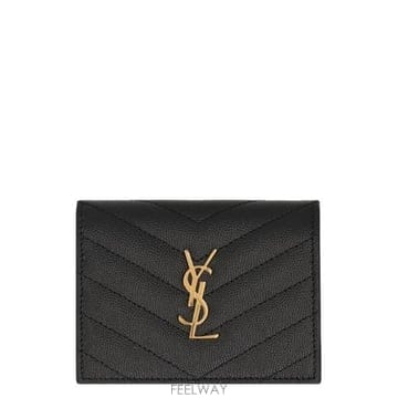 인더샵 SAINT LAURENT 생로랑 블랙 카드 지갑