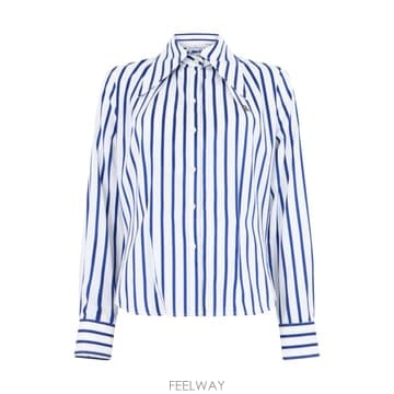 인더샵 Vivienne Westwood 비비안 웨스트우드 블루 스트라이프 셔츠   블라우스