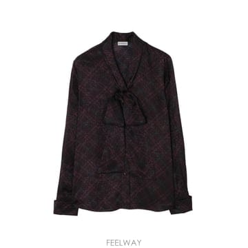 인더샵 BURBERRY 버버리 퍼플 체크 셔츠   블라우스