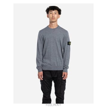 인더샵 STONE ISLAND 스톤아일랜드 그레이 니트