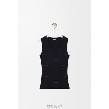 인더샵 LOEWE 로에베 블랙 슬리브리스 탑