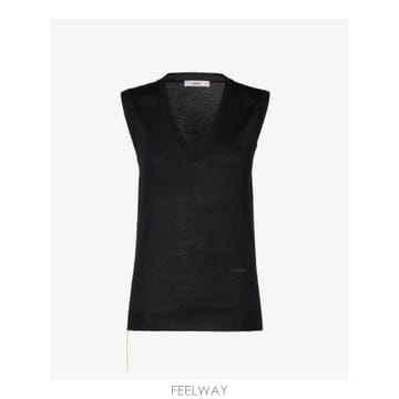 인더샵 FENDI 펜디 블랙 슬리브리스 탑