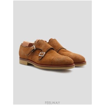 인더샵 Kiton 키톤 브라운 몽크스트랩 슈즈