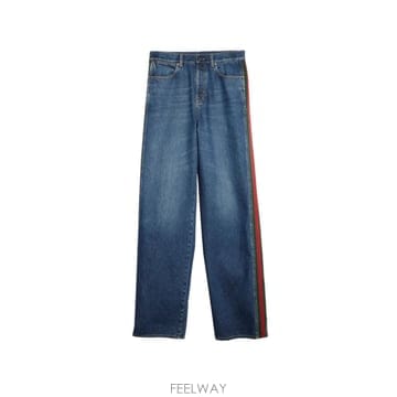 인더샵 GUCCI 구찌 웹 인서트 코튼 데님 팬츠