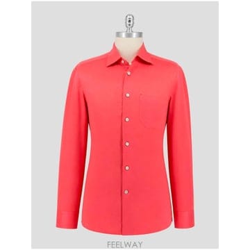 인더샵 Kiton 키톤 레드 셔츠