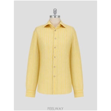 인더샵 Kiton 키톤 옐로우 스트라이프 셔츠