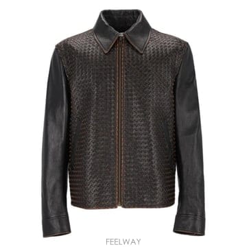 인더샵 BOTTEGA VENETA 보테가 베네타 인트레치아토 레더 자켓