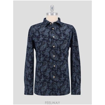 인더샵 Kiton 키톤 블루 셔츠