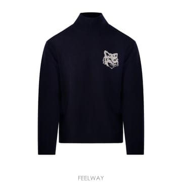인더샵 Maison Kitsune 메종키츠네 네이비 니트