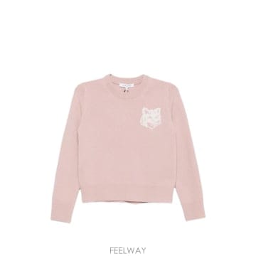 인더샵 Maison Kitsune 메종키츠네 핑크 니트