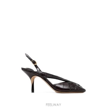 인더샵 JACQUEMUS 자크뮈스 브라운 슬링백힐