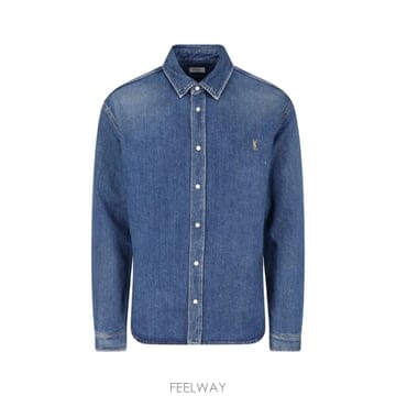 인더샵 SAINT LAURENT 생로랑 블루 셔츠