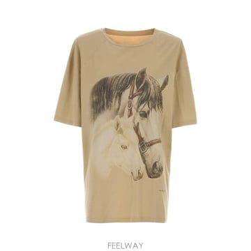 인더샵 MM6 Maison Margiela MM6 메종 마르지엘라 베이지 반팔 티셔츠