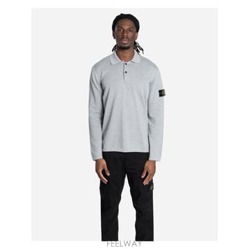 인더샵 STONE ISLAND 스톤아일랜드 그레이 폴로 셔츠