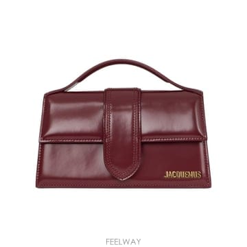 인더샵 JACQUEMUS 자크뮈스 버건디 토트백