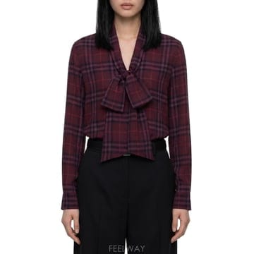 인더샵 BURBERRY 버버리 퍼플 체크 셔츠   블라우스