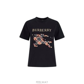 인더샵 BURBERRY 버버리 블랙 반팔 티셔츠