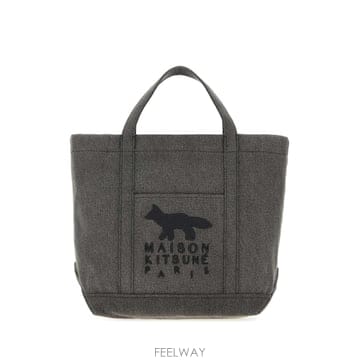 인더샵 Maison Kitsune 메종키츠네 그레이 토트백