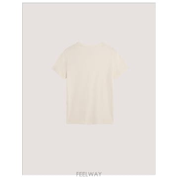 인더샵 Maison Kitsune 메종키츠네 베이지 반팔 티셔츠