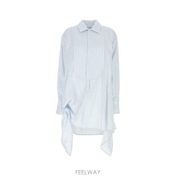 인더샵 JW ANDERSON JW 앤더슨 블루 스트라이프 미니 드레스