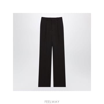 인더샵 SAINT LAURENT 생로랑 블랙 스트라이프 테일러드 팬츠