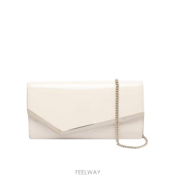 인더샵 JIMMY CHOO 지미추 화이트 클러치백