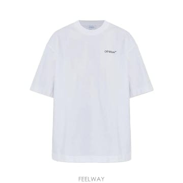 당일배송 오프화이트 하프 애로우 로고 티셔츠