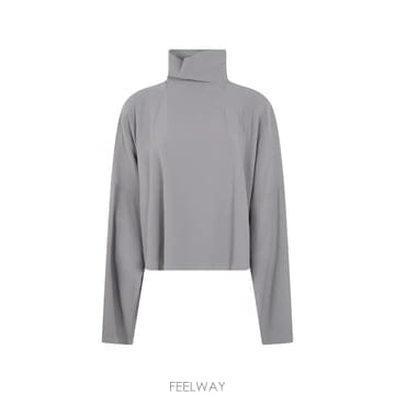 당일배송 릭오웬스 하이 넥 긴소매 탑
