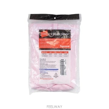 당일배송 슈프림 X 하네스 로고 프린트 코튼 복서 브리프 2매 세트