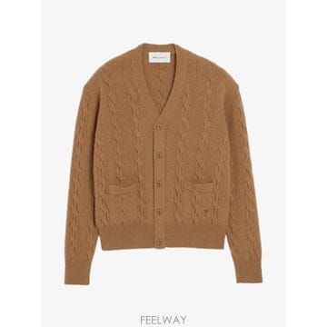 당일배송 아미 브라운 케이블 울 가디건