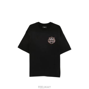 당일배송 아미리 크리스털 장식 로고 프린트 티셔츠