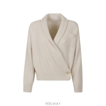 당일배송 브루넬로 쿠치넬리 ribbed knit cardigan