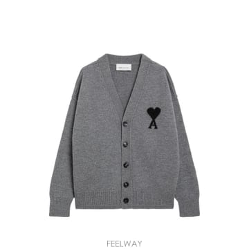 당일배송 아미 하트 에이 로고 V넥 가디건