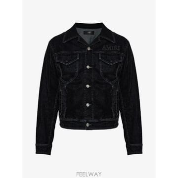 당일배송 아미리 로고 자수 데님 재킷